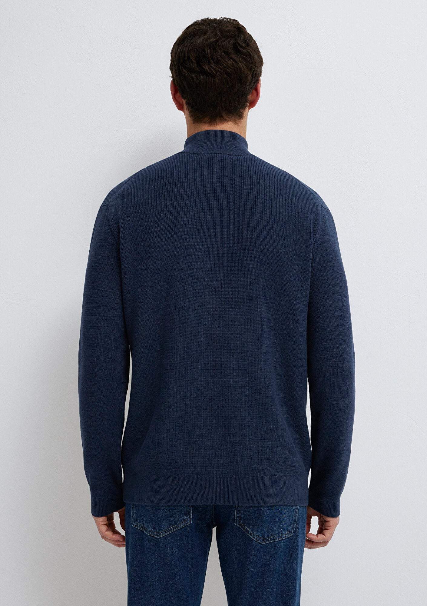 Half Zip Navy Sweater