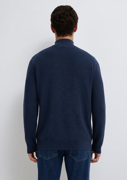 Half Zip Navy Sweater