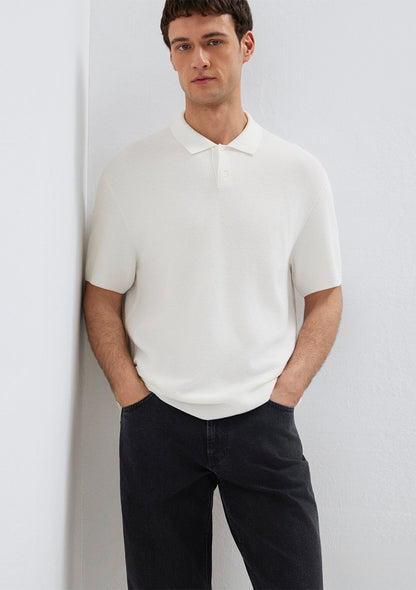 Ecru Knit Polo