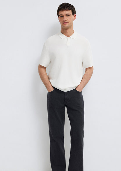 Ecru Knit Polo
