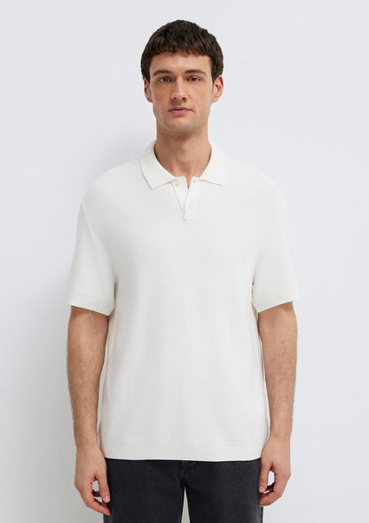 Ecru Knit Polo