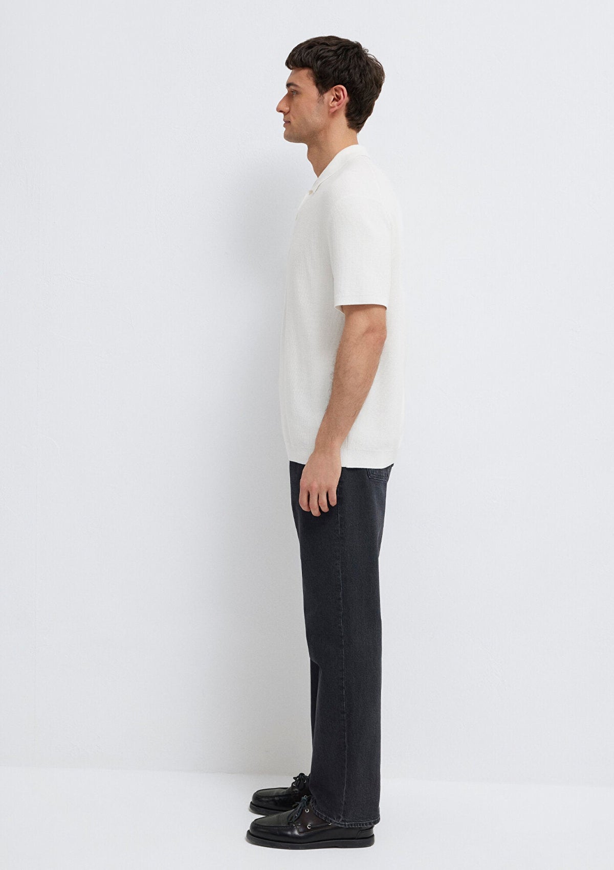 Ecru Knit Polo