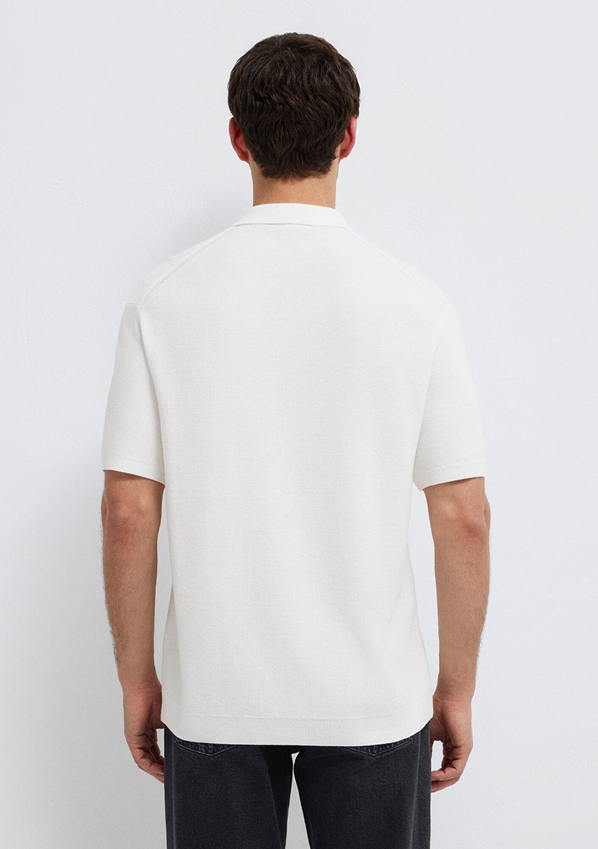Ecru Knit Polo