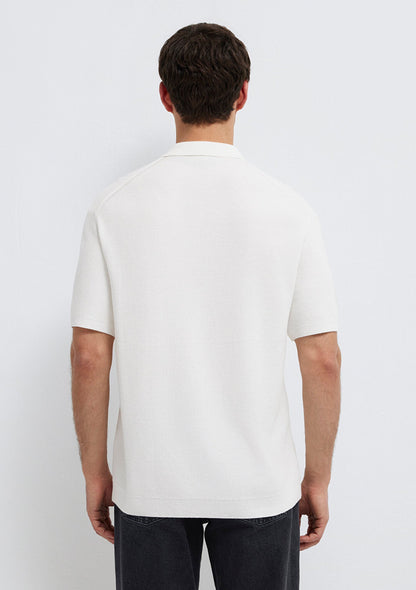 Ecru Knit Polo
