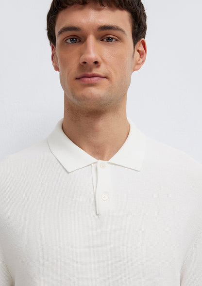 Ecru Knit Polo