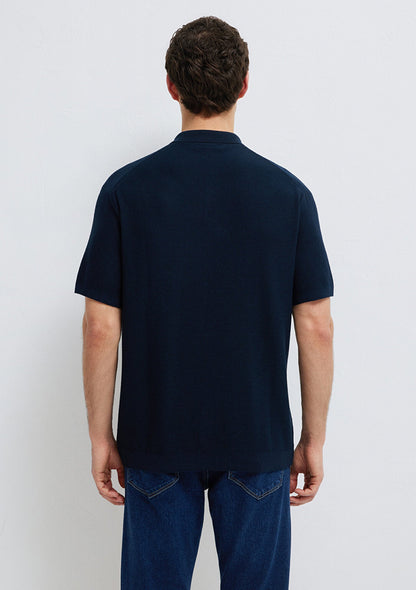 Navy Knit Polo