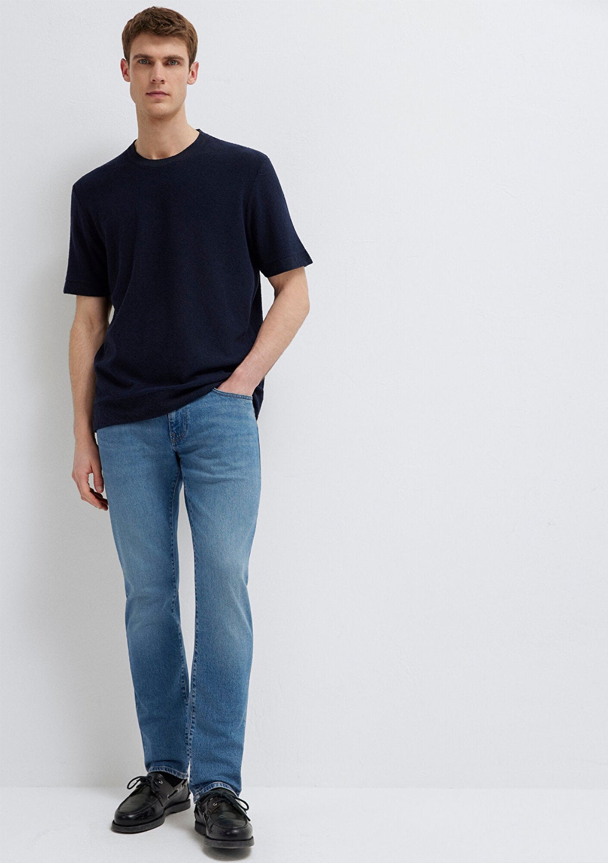 Navy Knit Polo