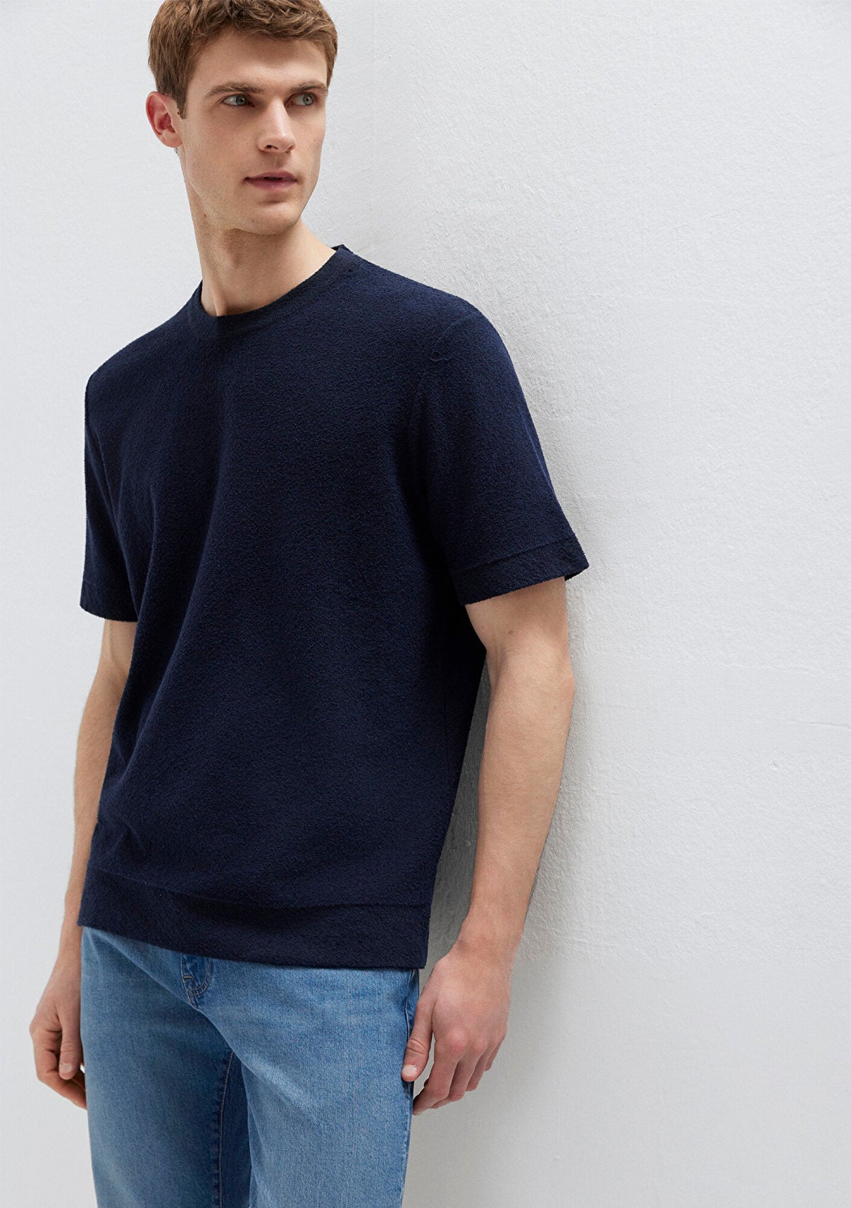 Navy Knit Polo