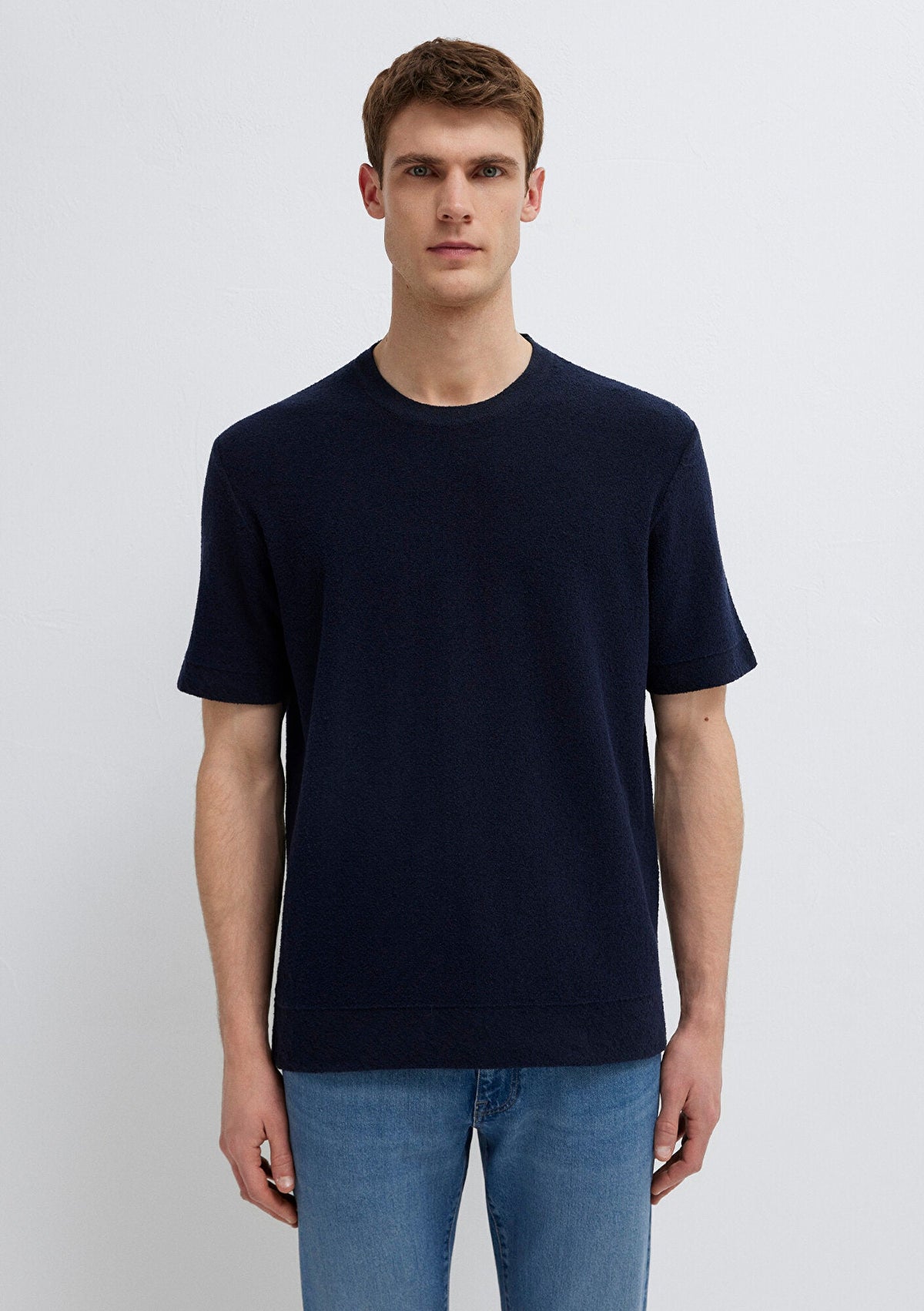 Navy Knit Polo