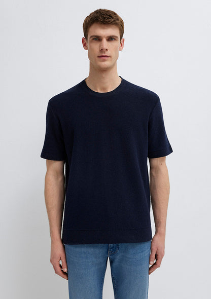 Navy Knit Polo