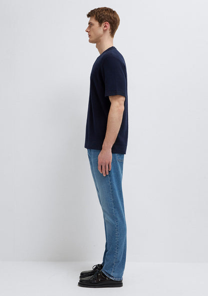 Navy Knit Polo