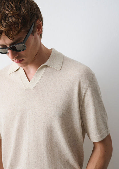 Grey Knit Polo