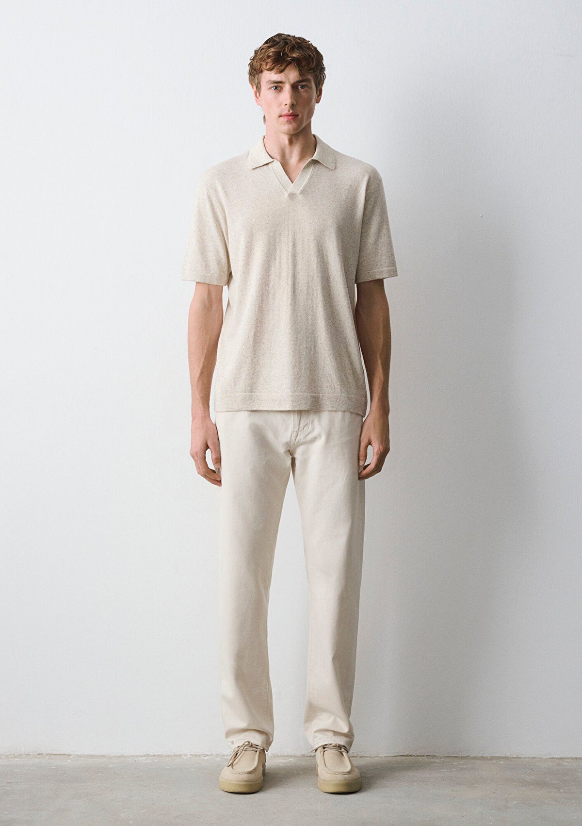 Grey Knit Polo