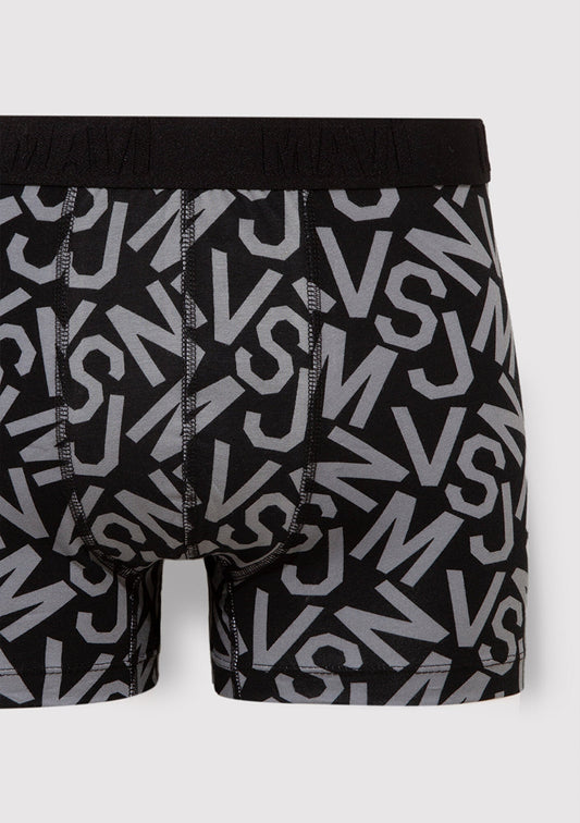 Printed Black Boxers