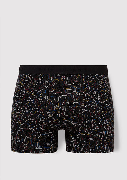 Printed Black Boxers