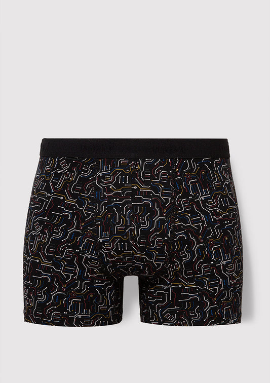 Printed Black Boxers