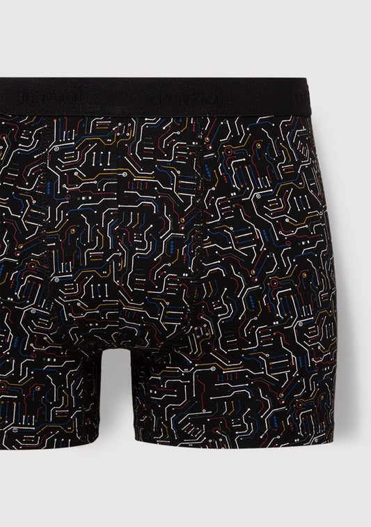 Printed Black Boxers