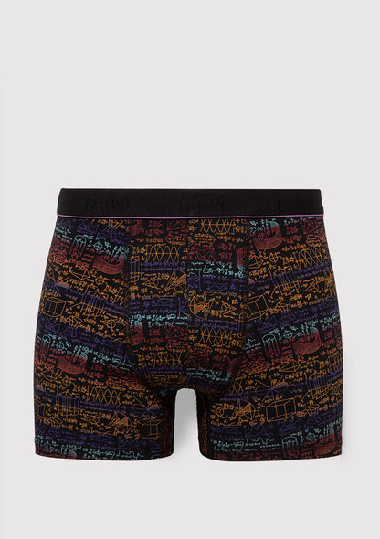 Printed Black Boxers