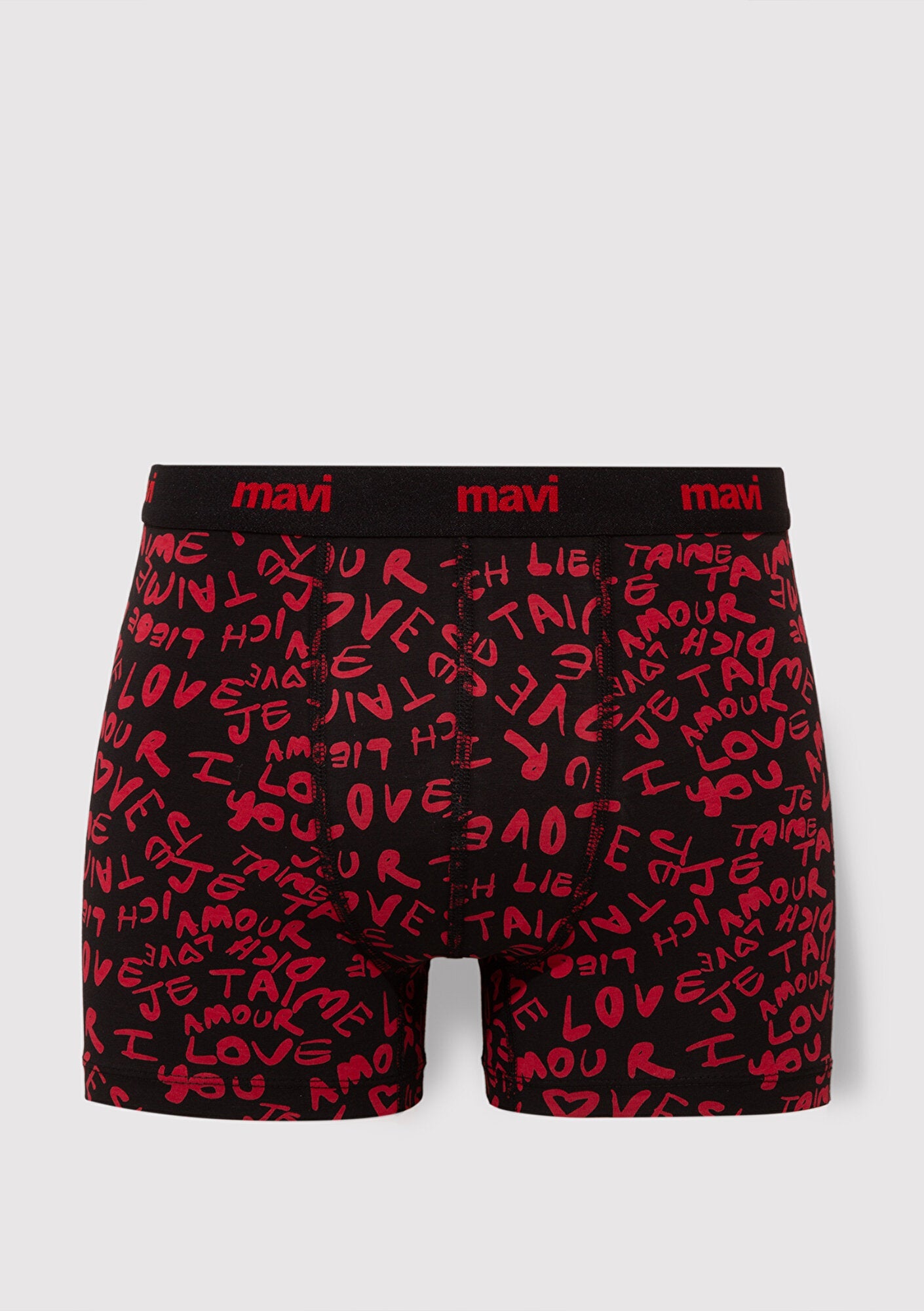 Printed Red Boxers