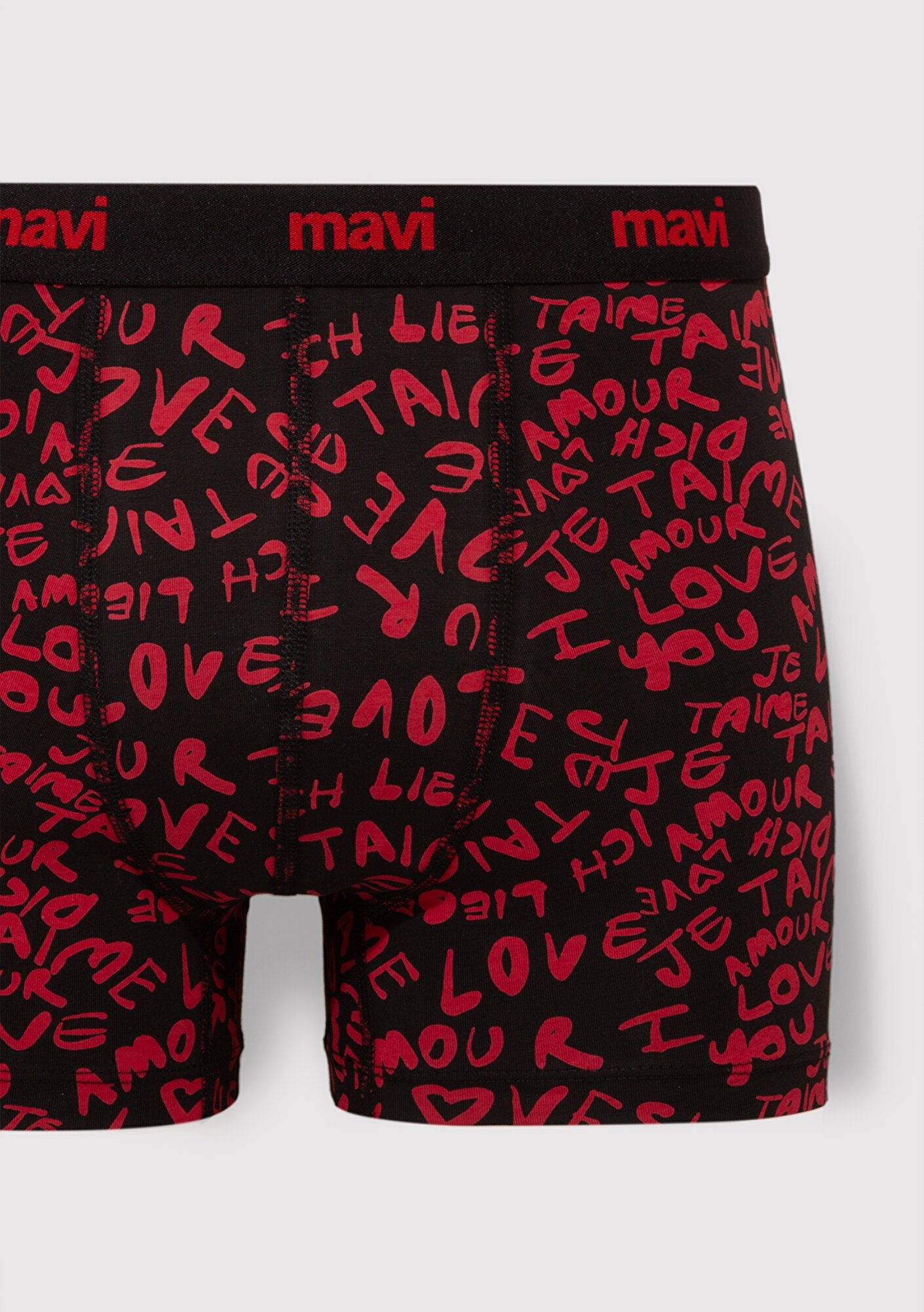 Printed Red Boxers
