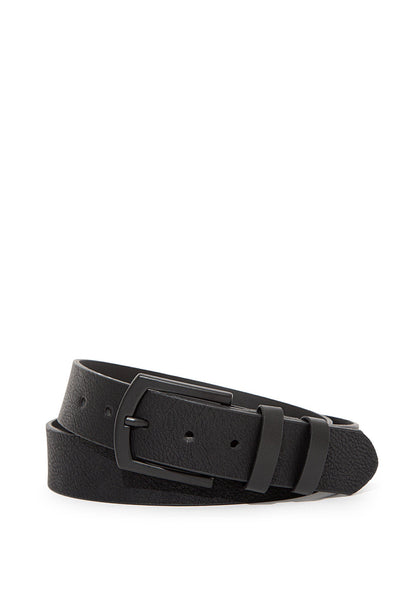 Black Faux Leather Belt