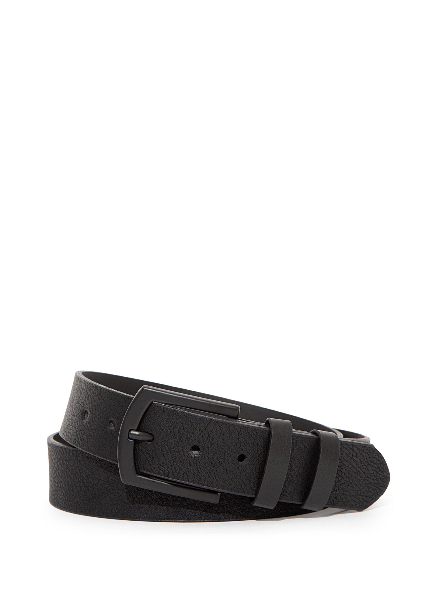 Black Faux Leather Belt