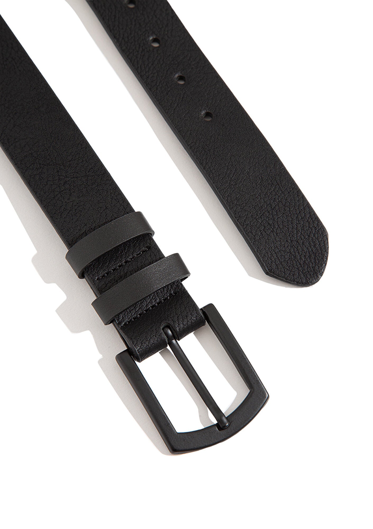 Black Faux Leather Belt