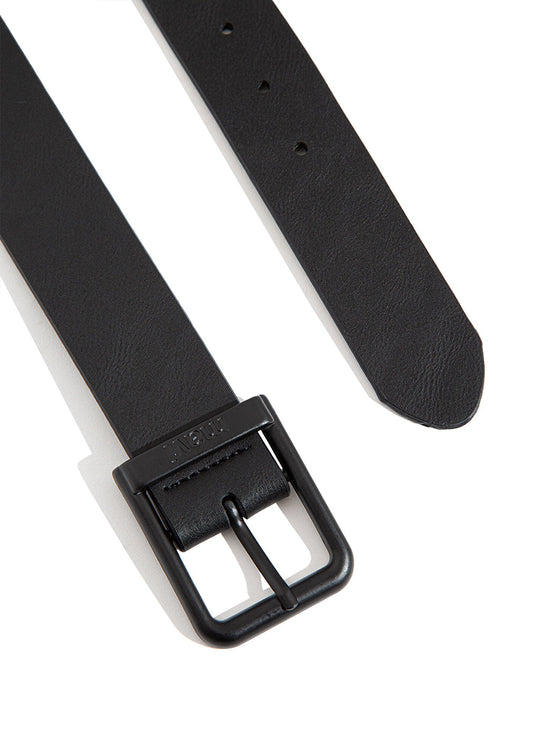 Black Faux Leather Belt