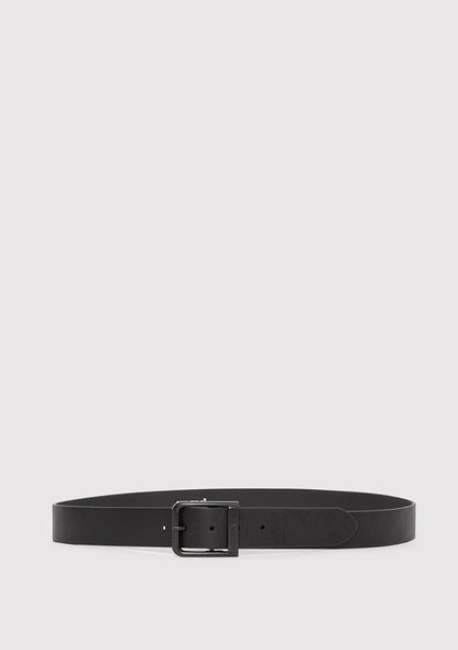 Black Faux Leather Belt