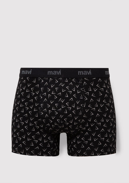 Printed Black Boxers
