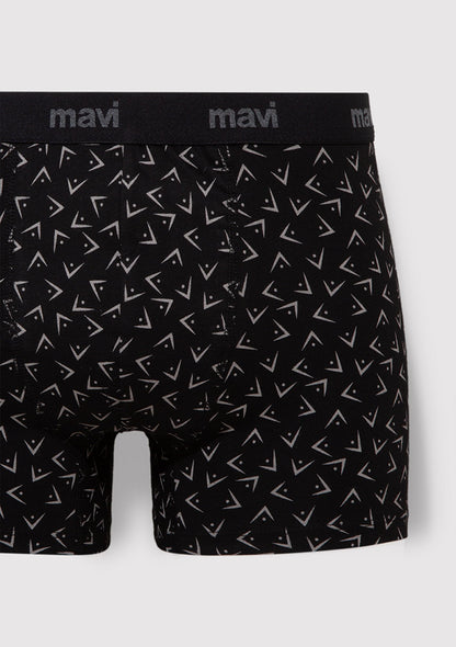 Printed Black Boxers