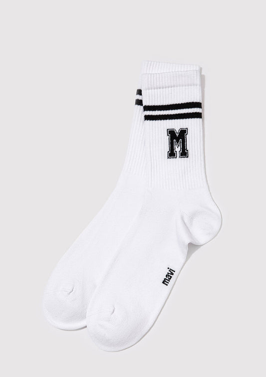 White Crew Socks