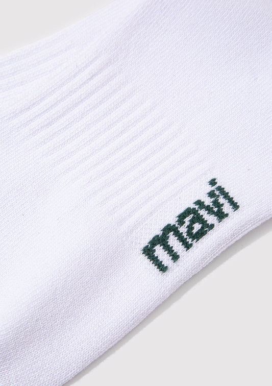 Mavi Logo Printed White Socket Socks