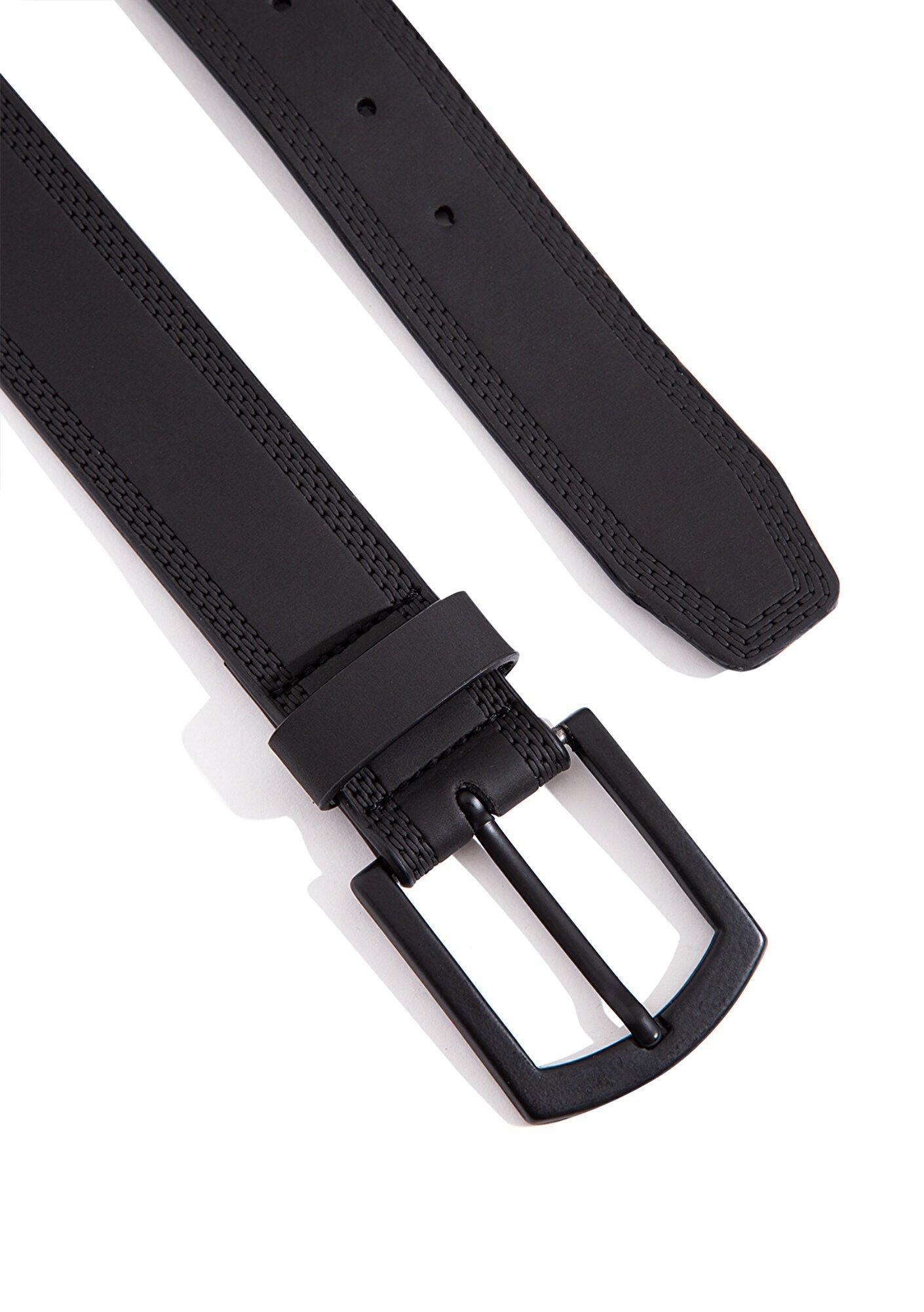 Black Faux Leather Belt