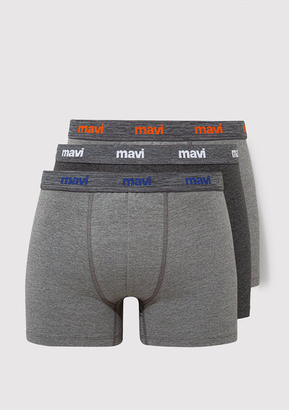 Triple Pack Grey Basic Boxers Set