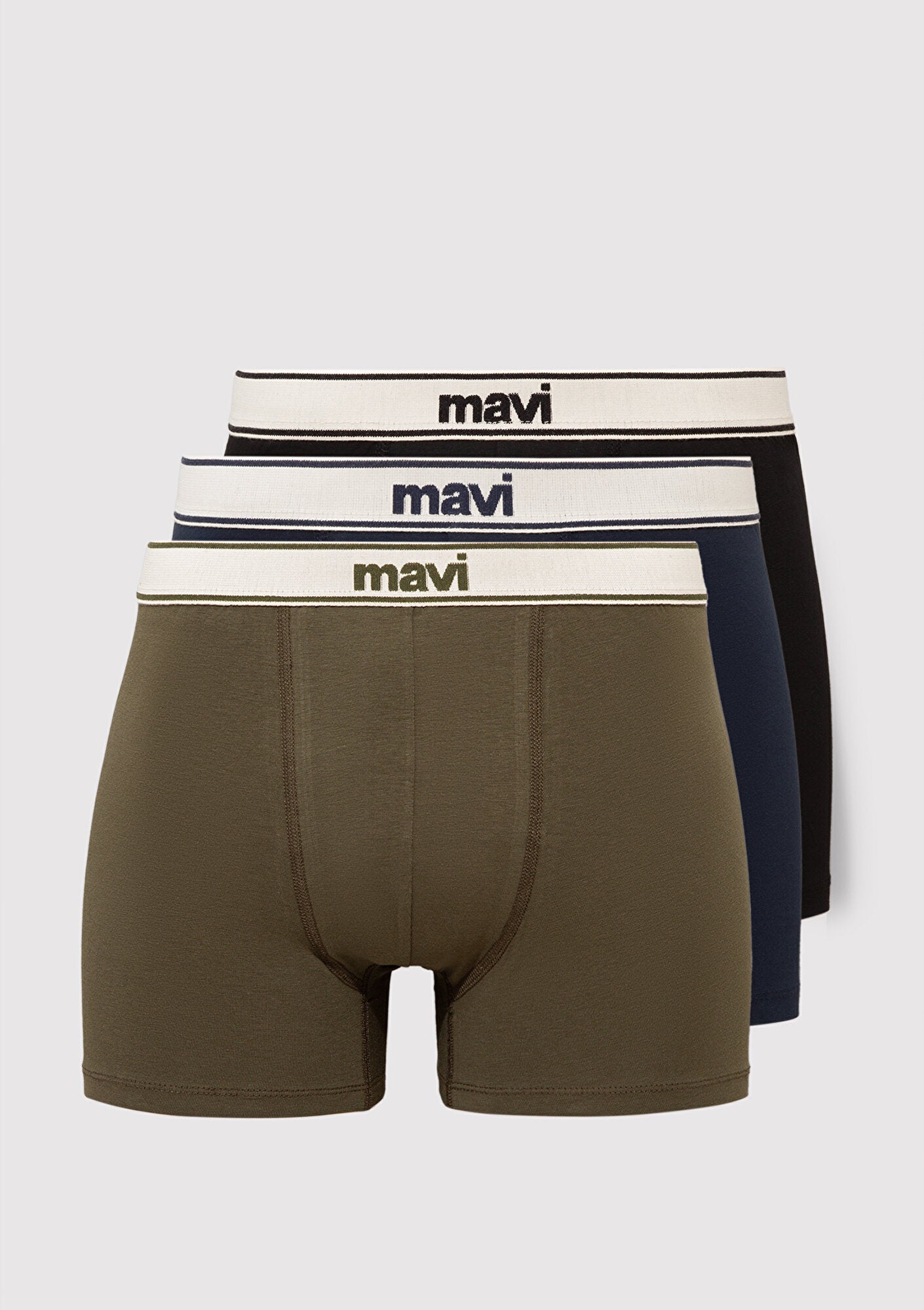 Triple Pack Navy Basic Boxers Set