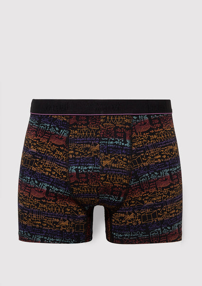Triple Pack Printed Black Boxers Set