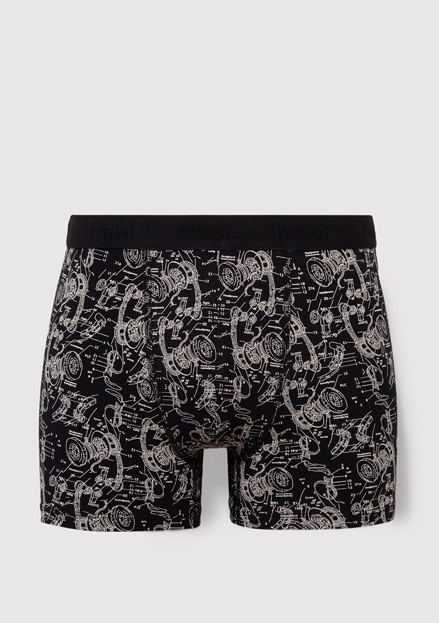 Triple Pack Printed Black Boxers Set