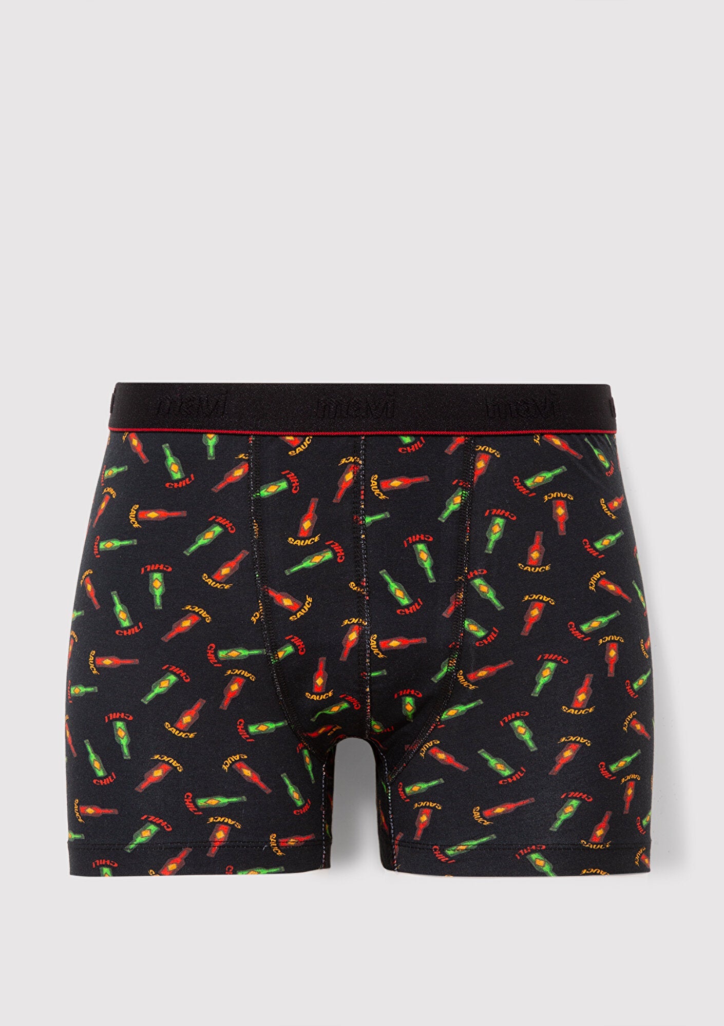 Printed Black Boxers