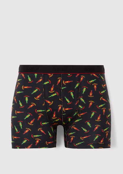 Printed Black Boxers