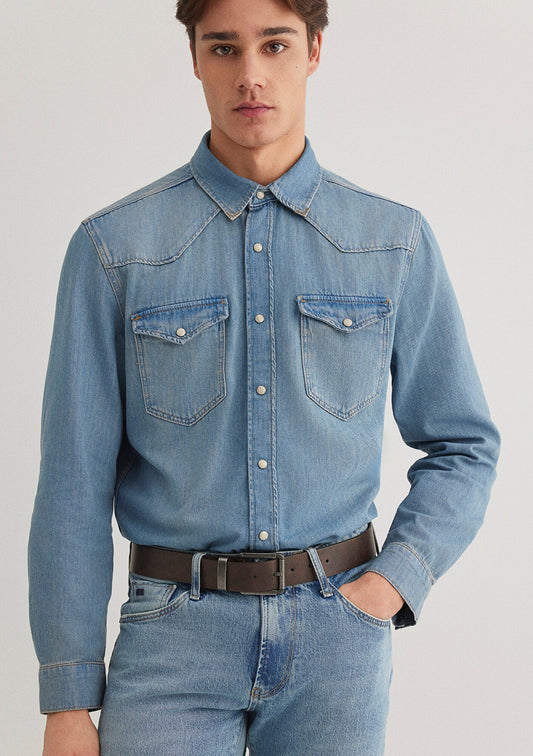 Brown Faux Leather Belt