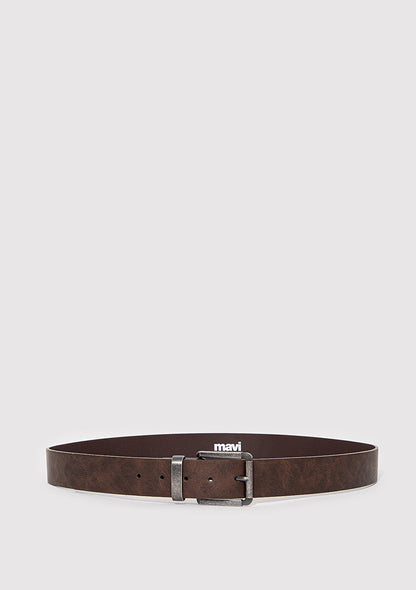 Brown Faux Leather Belt