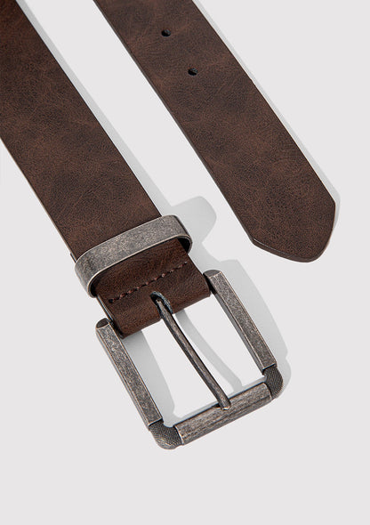 Brown Faux Leather Belt