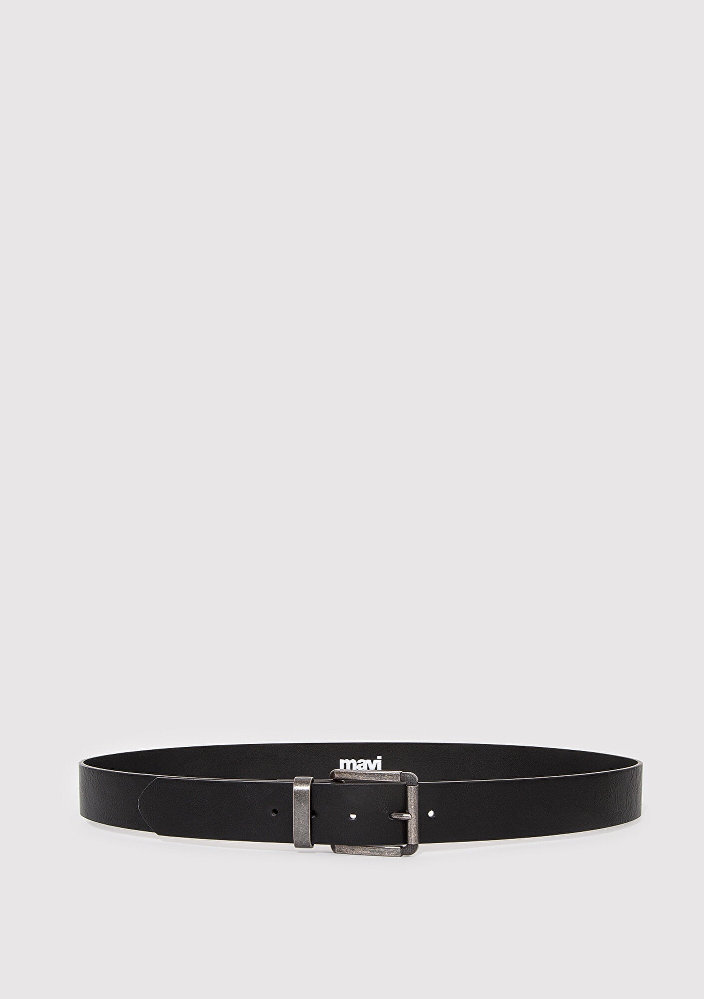 Black Faux Leather Belt