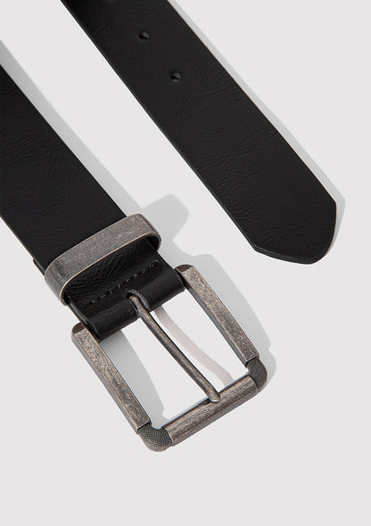 Black Faux Leather Belt