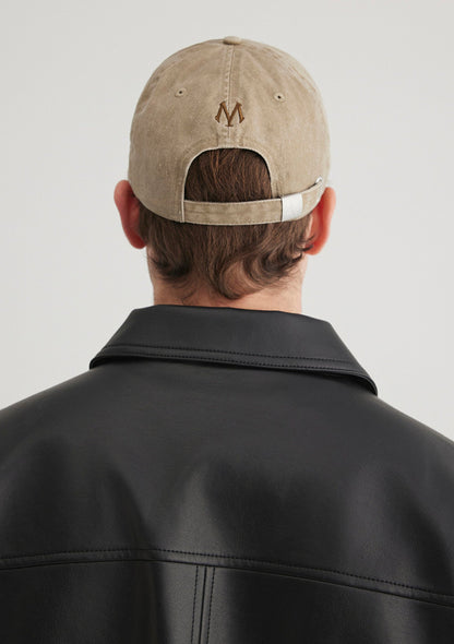 Embroidered Beige Cap