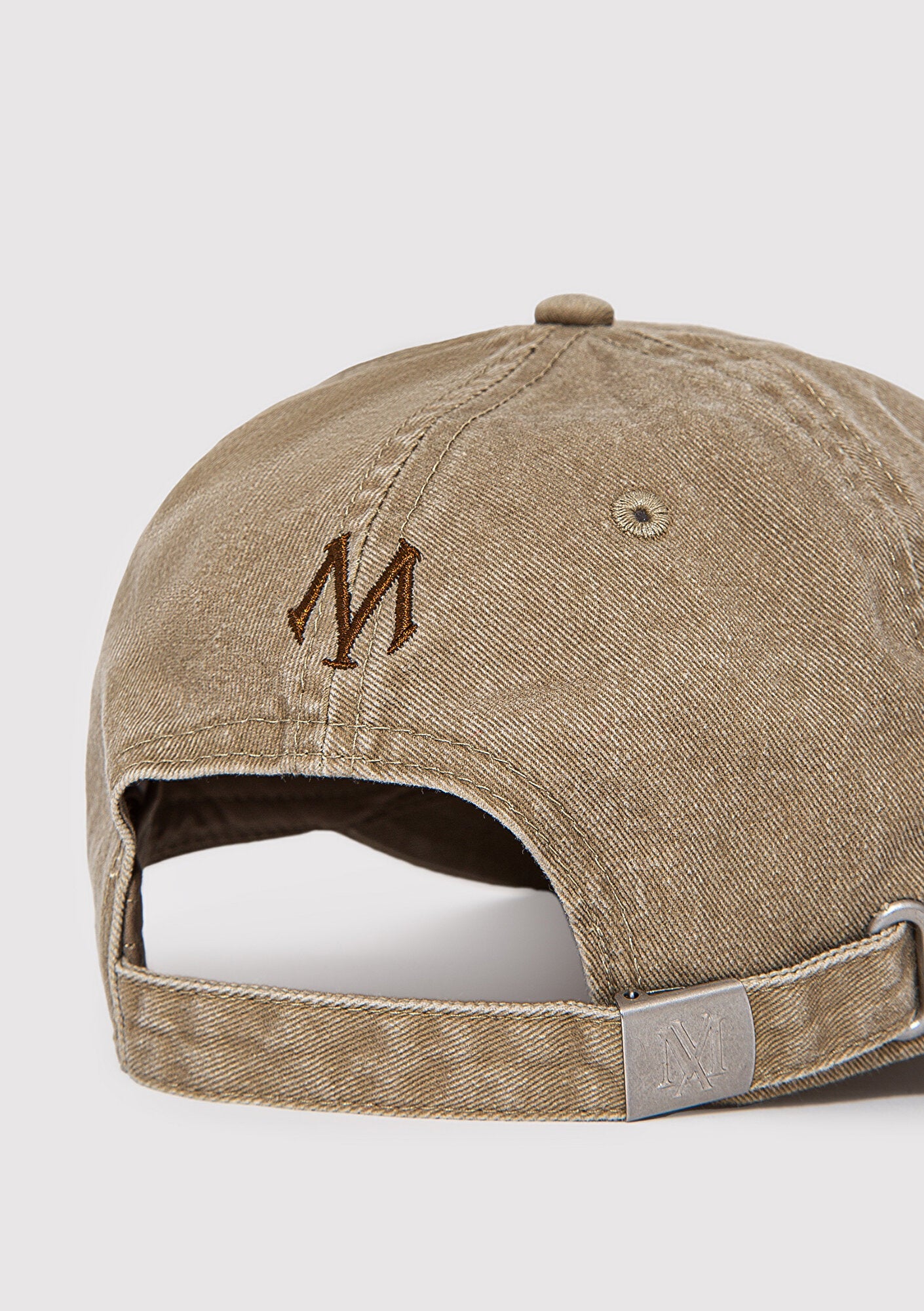 Embroidered Beige Cap