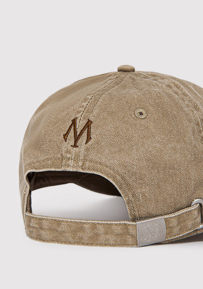 Embroidered Beige Cap