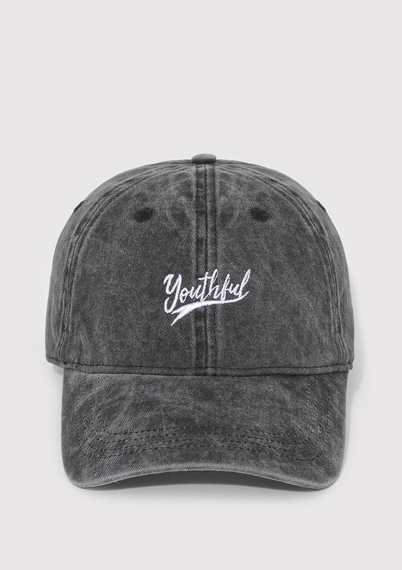 Embroidered Anthracite Cap