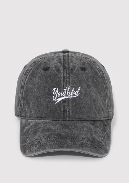 Embroidered Anthracite Cap